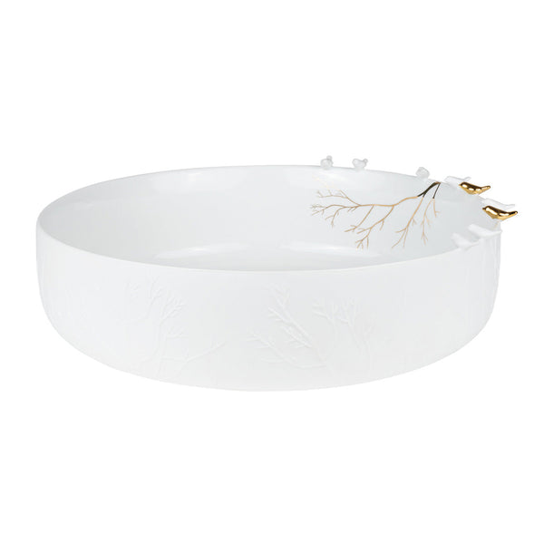 Porcelain Stories Decorative Bowl - Flock of Birds - 14'